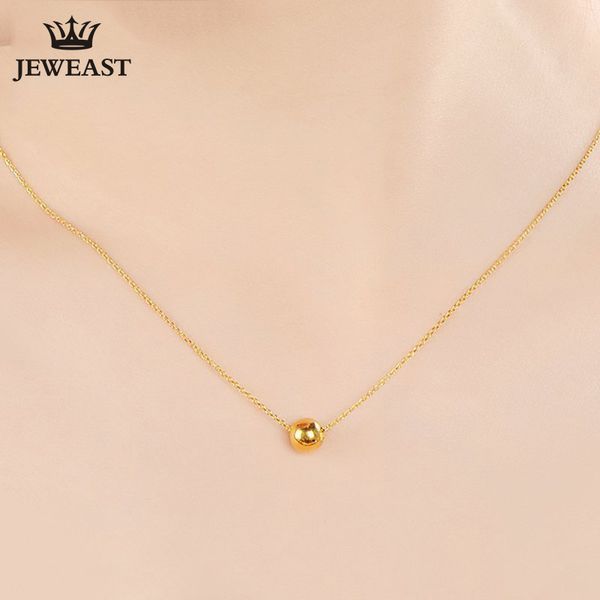 

24k pure gold necklace real au 999 solid gold chain beautiful lucy bead upscale trendy classic fine jewelry sell new 2018, Silver