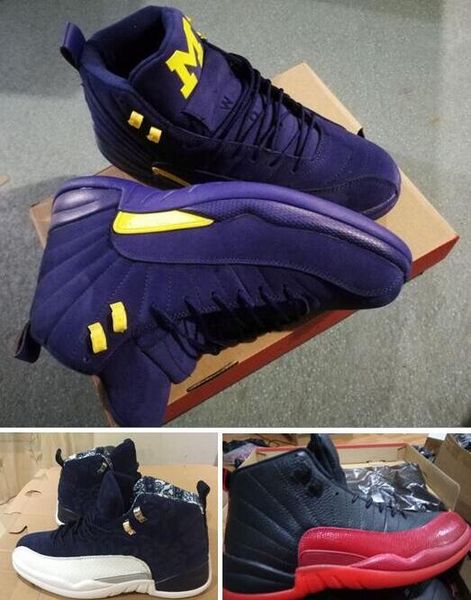 

michigan 12s international 12s 2018 new gs baron wolf grey 12s with box wholesale basketball shoes men size ing
