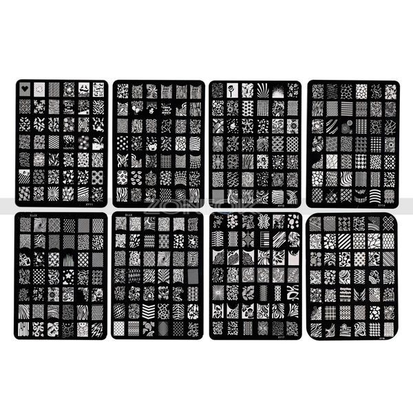 

1pcs 14.5cm x 10.5cm nail stamping plates scraper printing stamper image womem polish nail art templates manicure stamps, White