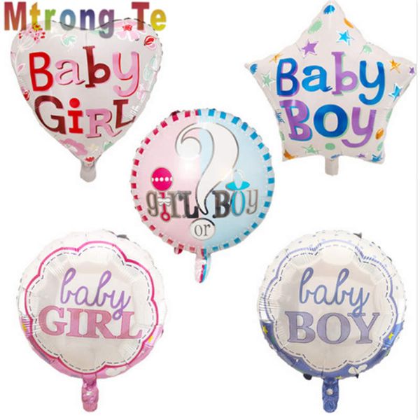 18 Inch Girl Or Boy Blue Pink Helium 1 Balloon Baby Shower Sex