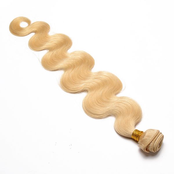 613 Blonde Brazilian Body Wave Hair Weave Bundles Honey 100 Human