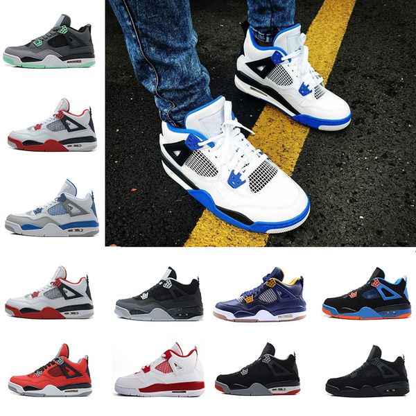 

Hot New 4 4s Men Basketball Shoes Motosports Blue Oreo Eminem White Cement Pure Money Toro Bravo Bred Alternate 89 Sport Sneakers designer