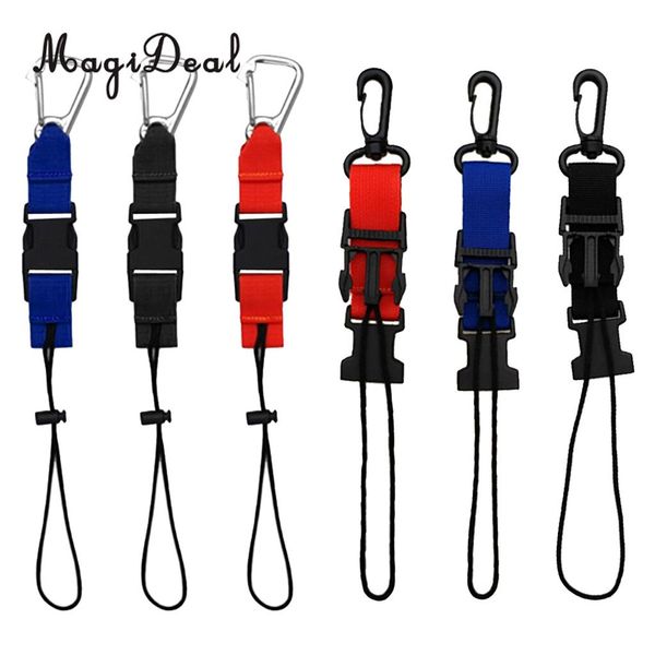 

magideal scuba diving lanyard webbing strap with clip and quick release buckle for underwater cameras and dive lights