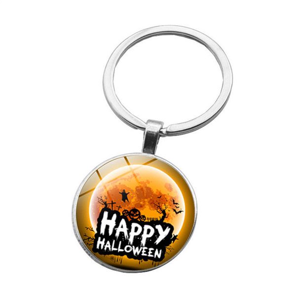 

new fashion men women keychain diy metal holder chain vintage witch on broomstick halloween antique silver pendant