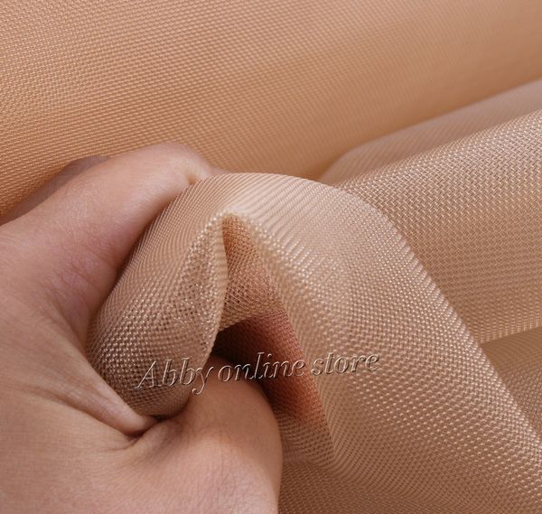

nude nylon mesh bridal fine fabric medium hardness 140*100cm, Black;white