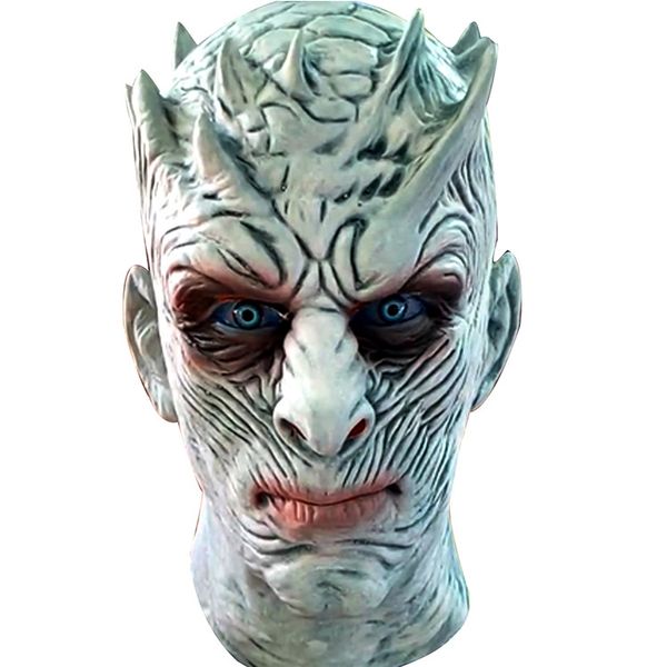 

scary cosplay latex game of thrones night king costume party masks full face overhead zombie movie mask events props toys