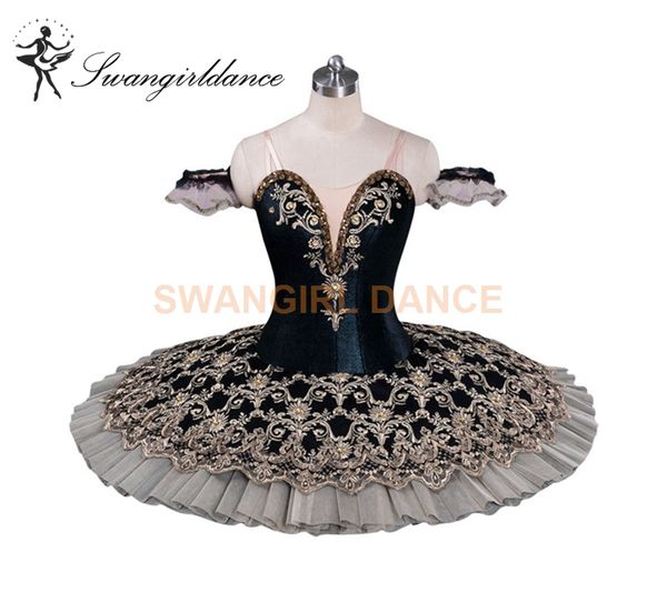 

вена зима женщины конкурс черный балет профессиональный пачка костюм дети производительность кукла блин туту платье bt9071, Black;red