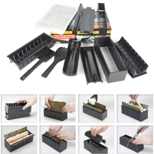 

rice mold 10 sets of simple to use multi-shaped sushi mold black pe easy to use rice mold