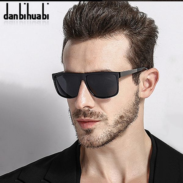 

danbihuabi classic polarized sunglasses men glasses driving coating black frame fishing driving eyewear male sun glasses oculos, White;black