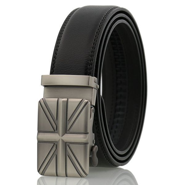 

fashion new arrival brand automatic buckle men belt genuine leather belt for men brand luxury business cow skin male strap lh123, Black;brown