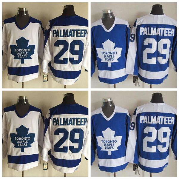 

mens toronto maple leafs vintage mike palmateer hockey jerseys #29 mike palmateer stitched shirts m-xxxl, Black;red