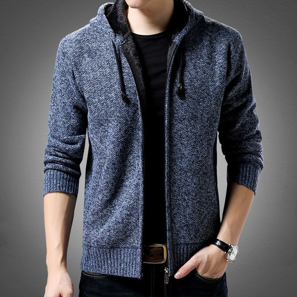 

2018 autumn winter fleece jacket men outwear velvet warm windproof coat men plus size hooded jacket casaco masculino male, Black;brown