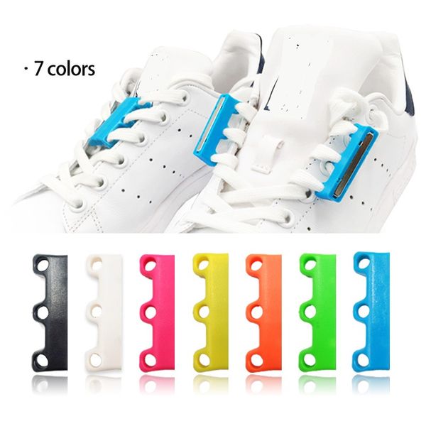 

1 пара 6 цвета шнурки шнурки пряжки магнитный ленивый закрытие Lacet обуви шнурки не