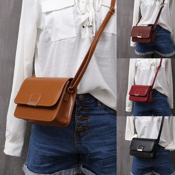 

female pu leather bag 2018 new korean version wild messenger bag mini autumn chain small square satchel flap