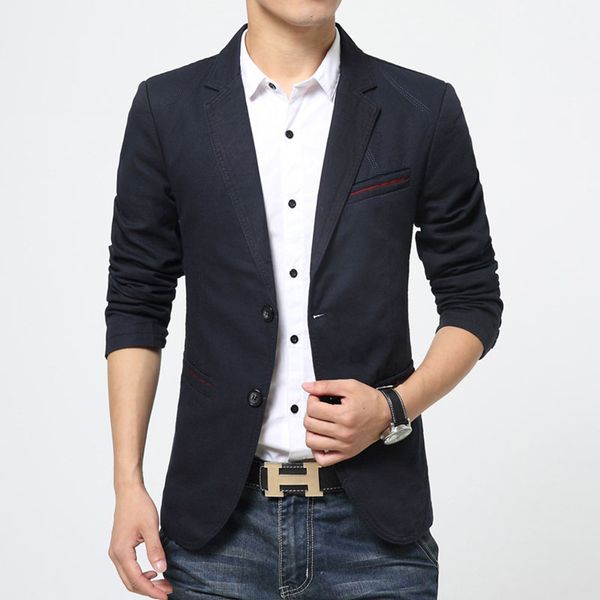 

2018 new british suit casual small suit two buckle men blazer wear oversize cotton coat, White;black