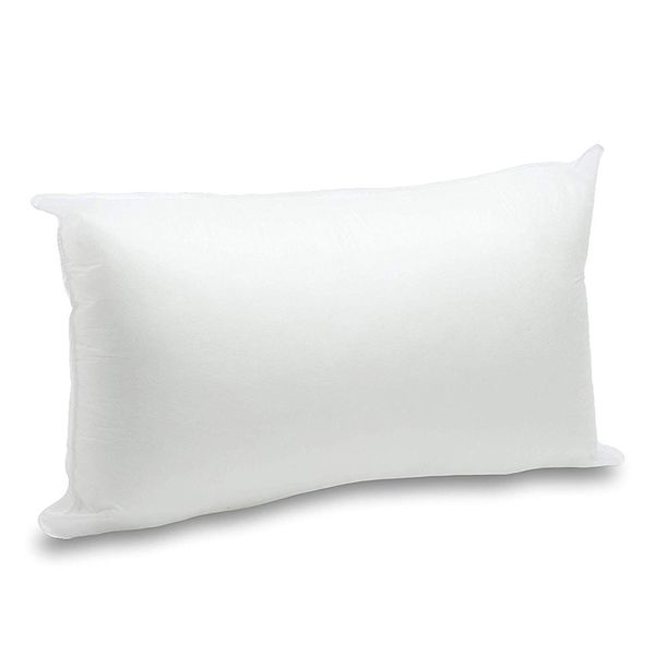 Waist Pillow Insert Sham 12 W X 20 L White Standard Pillow Inner