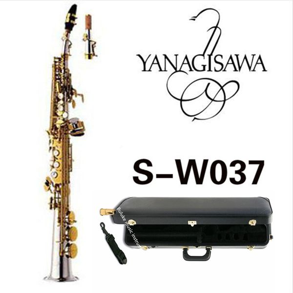 

new arrival yanagisawa w037 soprano bsaxophone brass silver plated gold key b flat sax with mouthpiece case ing