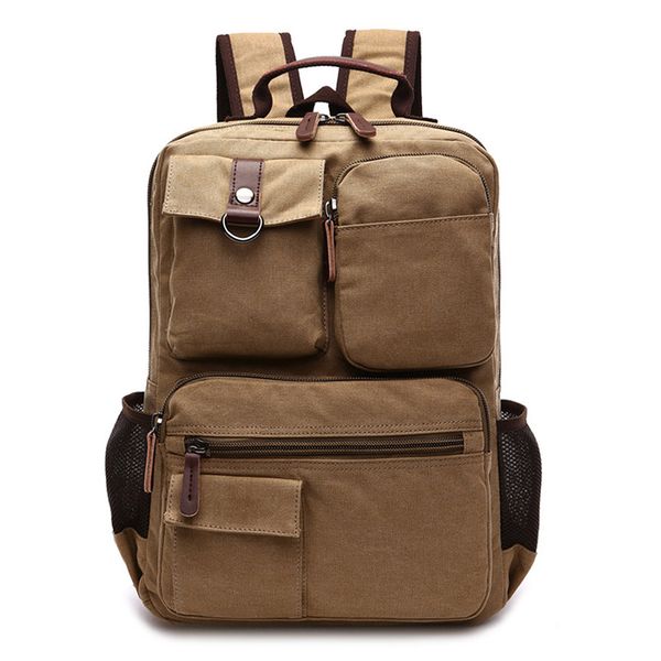 

gameit backpack retro canvas multiple pockets travel backpack hiking climbing outdoor bags