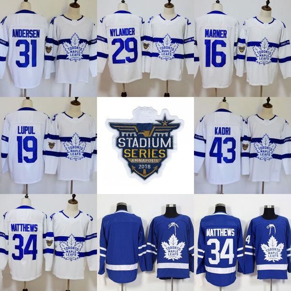 

2018 Stadium Series Toronto Maple Leafs Auston Matthews Mitchell Marner Lupul William Nylander Andersen Nazem Kadri Morgan Riell Jersey