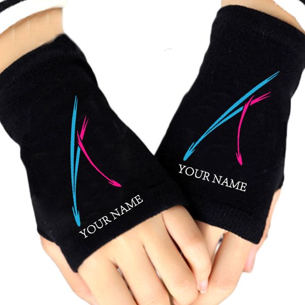 

fashion knitted gloves your name mitsuha miyamizu boys fingerless cotton knit glove girls cosplay mittens christmas gift, Blue;gray