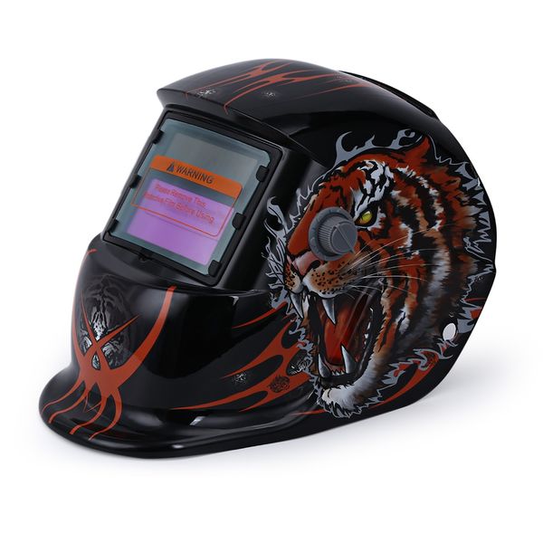 

tiger pattern solar power welding helmet