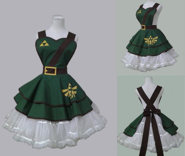 

the legend of zelda женский ссылка cosplay костюм костюм девушка версия платье наряд, Black;red