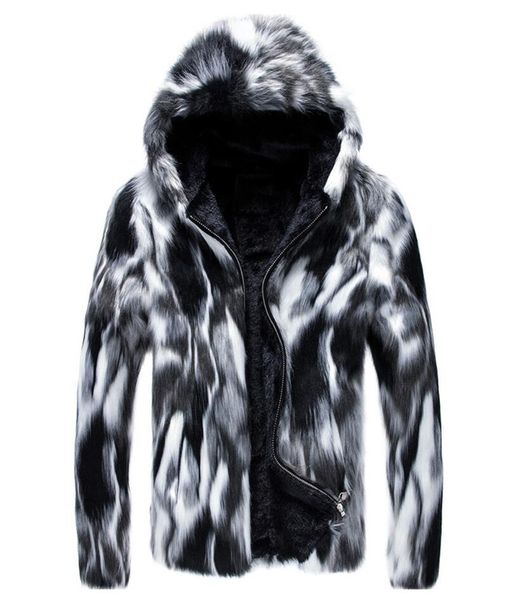 Hooded Thicken Warm Faux Fur Coat Mens Leather Jacket Men Jaqueta De Couro Overcoat Villus Autumn Winter Thermal Outerwear Uk 2019 From Pengliu