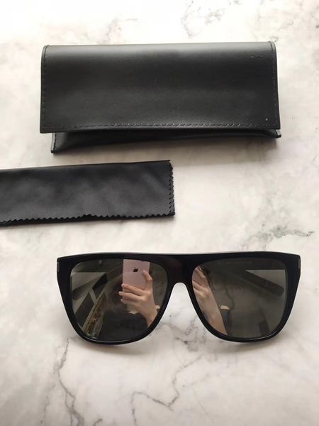 

new fashion women sunglasses oculos sl1 men sunglasses simple and generous men sun glasses outdoor uv400 protection eyewear with case, White;black