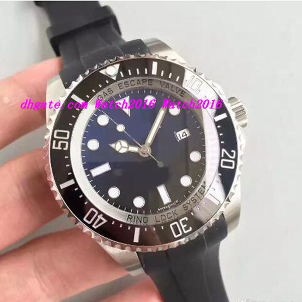 

luxury watch 44mm 116660 automatic rubber bracelet d-blue dial ceramic bezel fashion mens watch men's watches, Slivery;brown