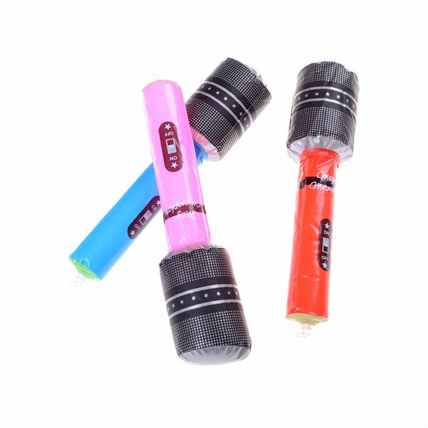 

1pc inflatable microphone blow up singing party time rock star disco toy children kids gift party accessory
