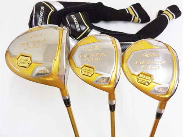 

brand new 4 star honma s-06 wood set honma beres s06 golf clubs driver + fairway woods graphite shaft with head cover