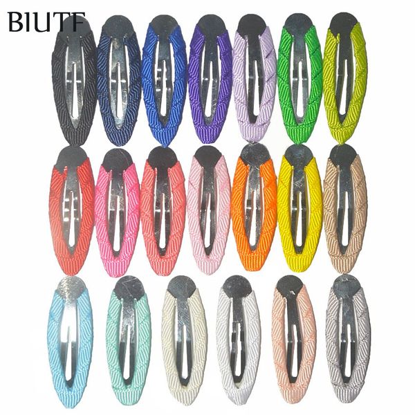 

wholesale 200pcs/lot 1.8 inch wrapped alloy snap clip girl girl hairpin kids barrettes hair accessories  colors jz10, Slivery;white