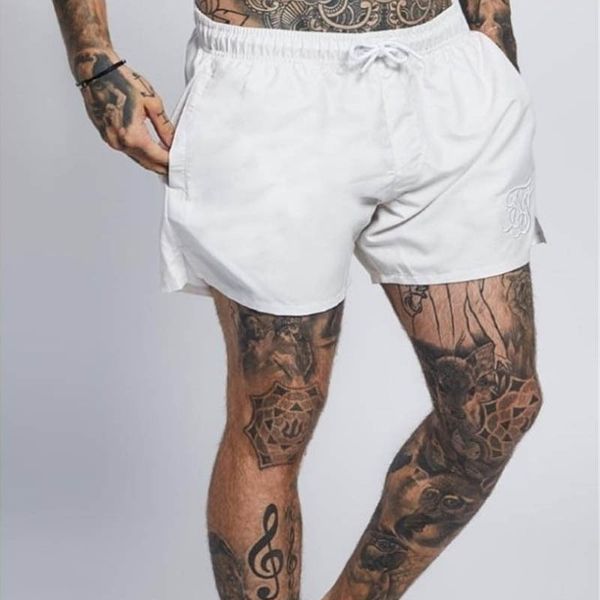 

casual shorts summer mens shorts cotton breathable quick dry sweatpants elastic short pants fitness men sporting summer, White;black