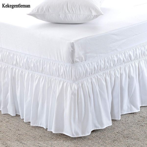 

l queen size bed skirt white bed shirts without surface elastic band single queen king easy on/easy off skirt