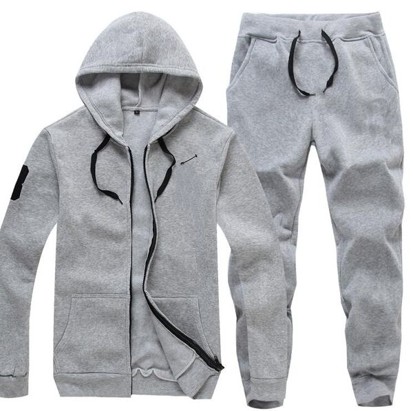 

men's tracksuits polo men leisure sport suit luxury men's sportswear brand hoodies hip hop jogger set cool sweatshirt sudaderas ho, Gray