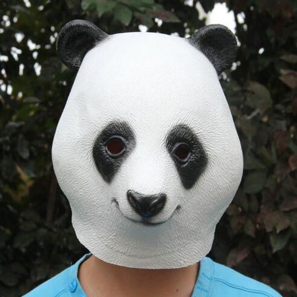

panda full mask for christmas eve cosplay party latex animal head masks funny halloween masquerade mask