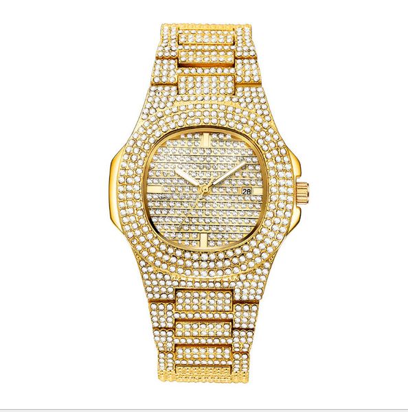 

factory high release fashion watch high life precision direct quality rhinestone men's diamond classic sports quartz watch waterproof w, Slivery;brown