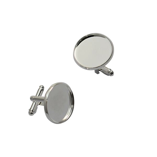 

beadsnice brass cufflink base fit 20mm round cabochons silver plated for 20pcs