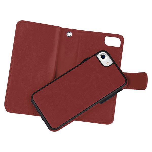 

2018 for samsung suitcase detachable crazy horse oil wax pu leather phone case multi card slots wallet case