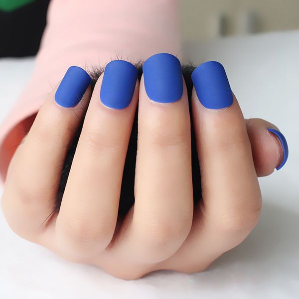 Download New Fashion Women Matte Candy False Nails Short Round Tail Blue Desktop Wallpaper Free Get Wallpaper New Fashion Women Matte Candy False Nails Short Round Tail Blue For Android