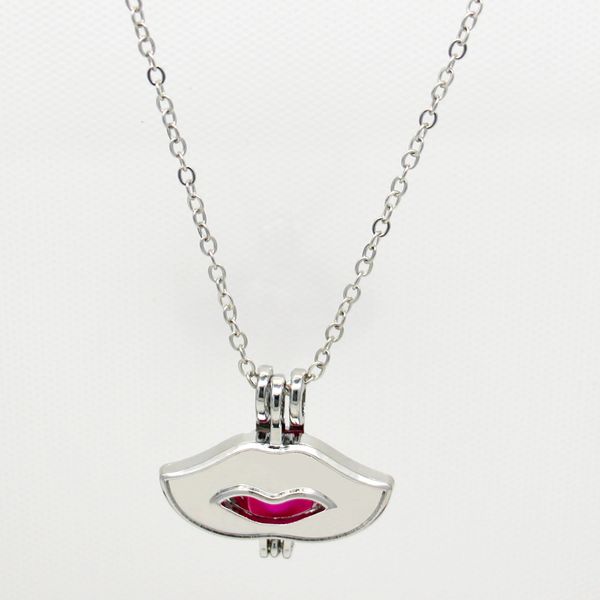 

fashion charm girls pendant big mouth pearl cage european and american fashion jewelry wholesale( pearls to be purchased separately), Bronze;silver