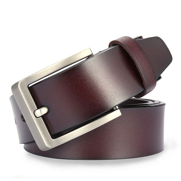 

bt high-quality retro fashion business men's belt metal buckle casual jeans wild men's belt suit, Black;brown