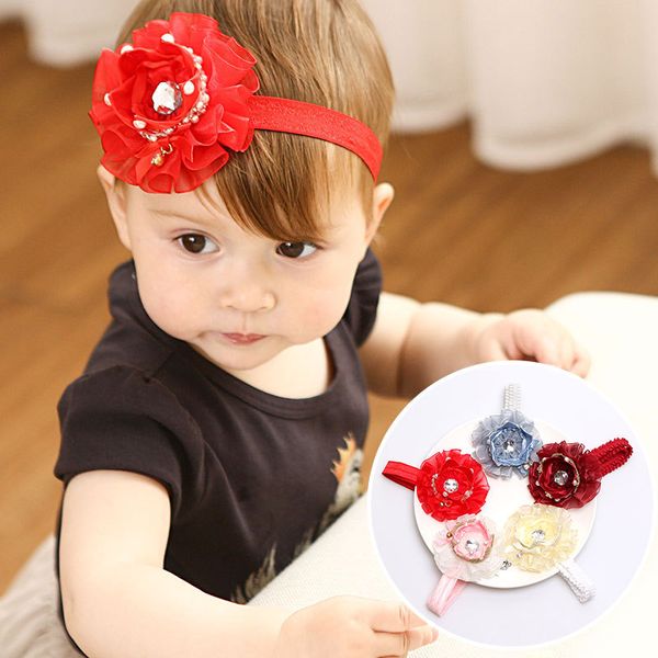 Boutique Fashion Cute Glitter 3D Gemstone Tiaras Hairbands Solid Kawaii Gauze Cutouts Crown Soft Headbands Headware Hair Accessories For Children Kids