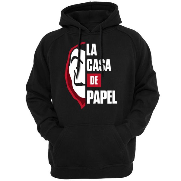 

la casa de papel men hoodies sweatshirts outerwear hoody new tv show series casual bella ciao prof nairobi denver tokyo, Black