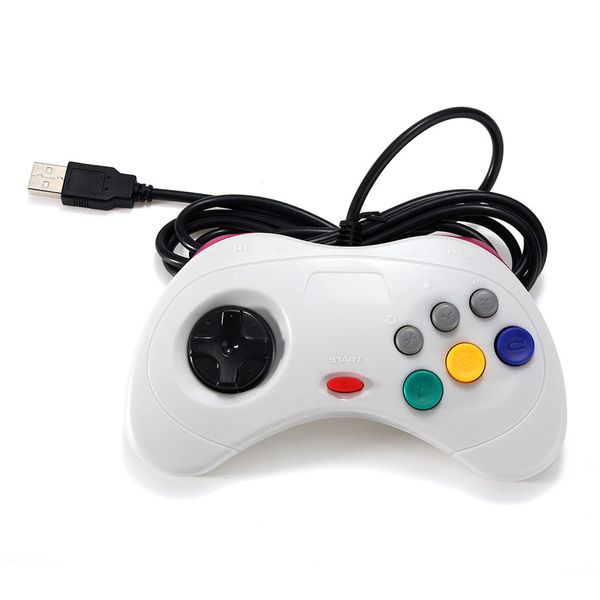 Controller di gioco classico USB cablato retrò Gamepad Joypad per PC per sistema Sega Saturn Stile SPEDIZIONE VELOCE di alta qualità