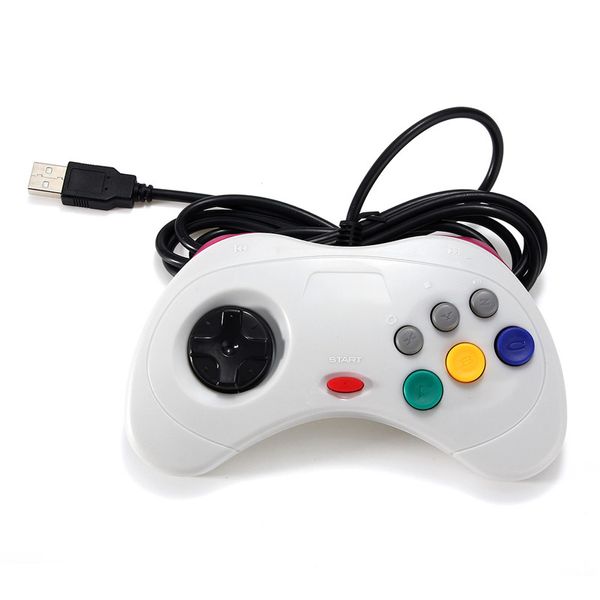 Retro Kablolu USB Klasik Oyun Denetleyicisi Gamepad Joypad için PC için Sega Satürn Sistemi Stil Yüksek Kaliteli Hızlı Gemi