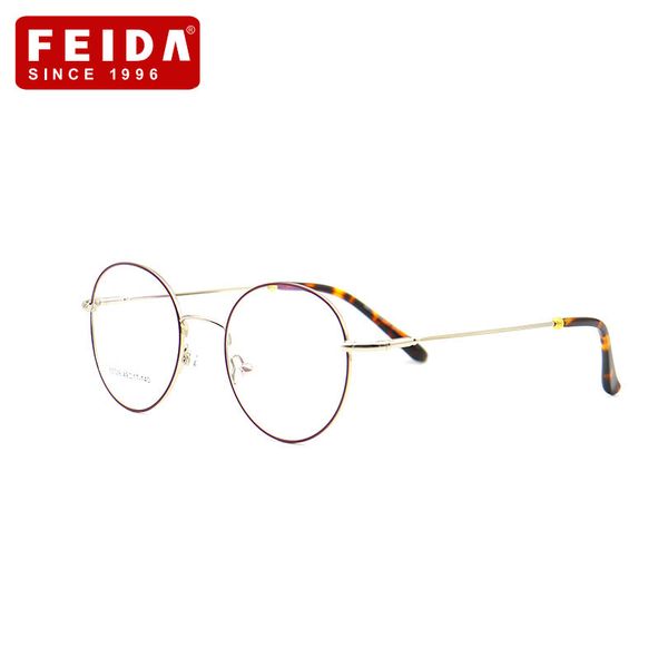 

feida brand eyeglasses men women round alloy glasses frame eyeglasses retro girls glasses vintage reading frame 5516, Silver