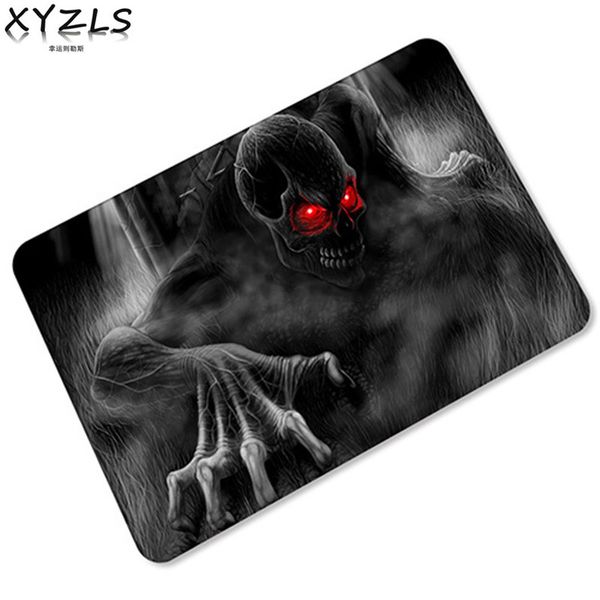 

xyzls 3d rubber anti-slip 60*90cm floor mat personality skull halloween door mat 40*60cm 45*75cm waterproof entrance rug doormat