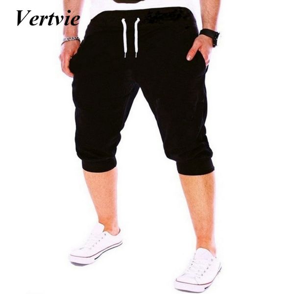 

vertvie men's running sport shorts stripe fitness jogging trunks 2018 sport basketball soccer shorts gym wear autumn, Black;blue