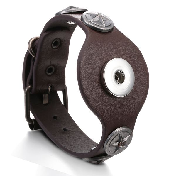 

10 style exquisite noosa snap button alloy match leather bracelet fit 18mm snap buttons jewelry size adjustable alloy snap bracelets, Golden;silver